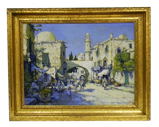 Appraisal: Arthur V Diehl American - oil on board Middle Eastern