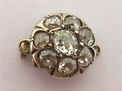 Appraisal: A th century diamond cluster clasp the circular cluster set