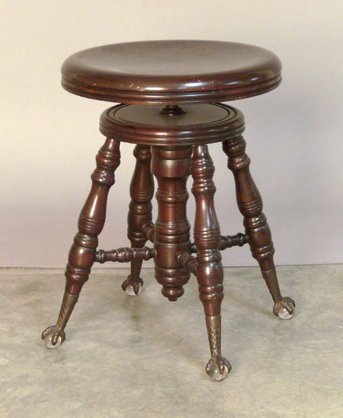 Appraisal: Victorian piano stool h x w