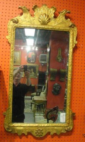 Appraisal: WILLIAMSBURG Giltwood Mirror with Eagle Heads From a Queens NY