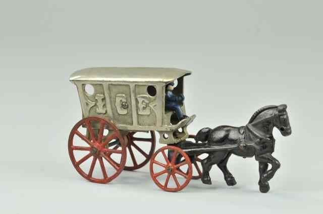 Appraisal: HUBLEY ICE WAGON Cast iron nickel wagon ''ICE'' embossed on