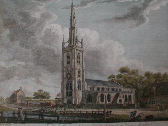 Appraisal: After William Burgess View of Moulton Church Nr Spalding Lincolnshire