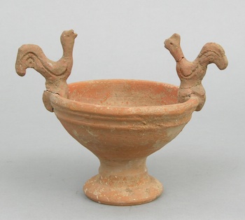 Appraisal: An Early Mediterranean Style Terracotta Bowl A red earthenware pottery