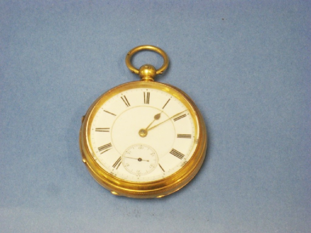 Appraisal: A Victorian ct gold cased Pocket Watch with white enamel