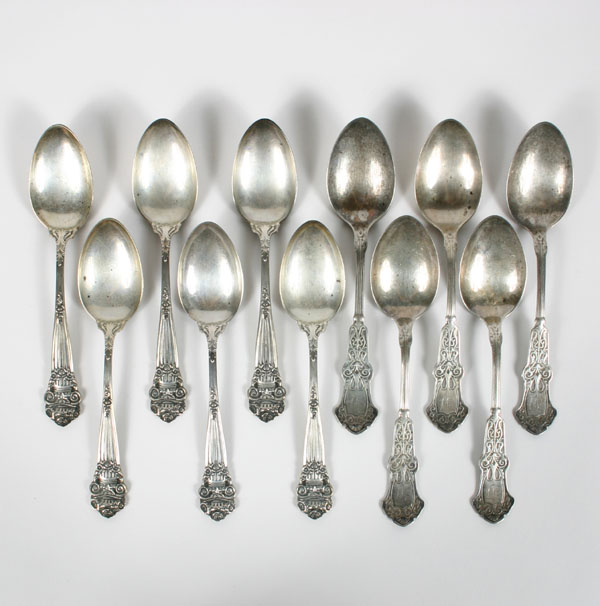 Appraisal: Lot of sterling spoons including six Towle Georgian pattern ca