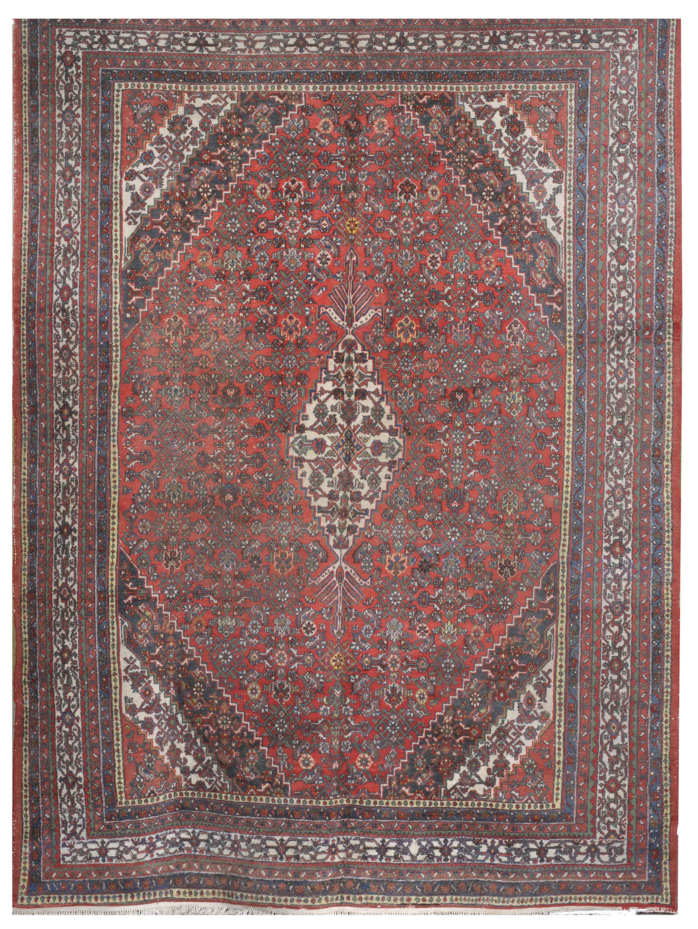 Appraisal: ORIENTAL RUG BIBIKIBAD ' x ' Oval ivory medallion at