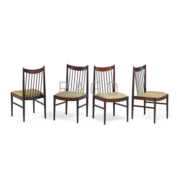 Appraisal: ARNE VODDER SIBAST Eight dining chairs and table Condition Report