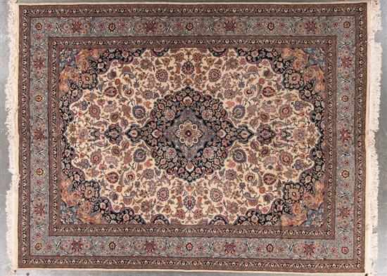 Appraisal: Romanian Keshan carpet Romania modern x Estimate -