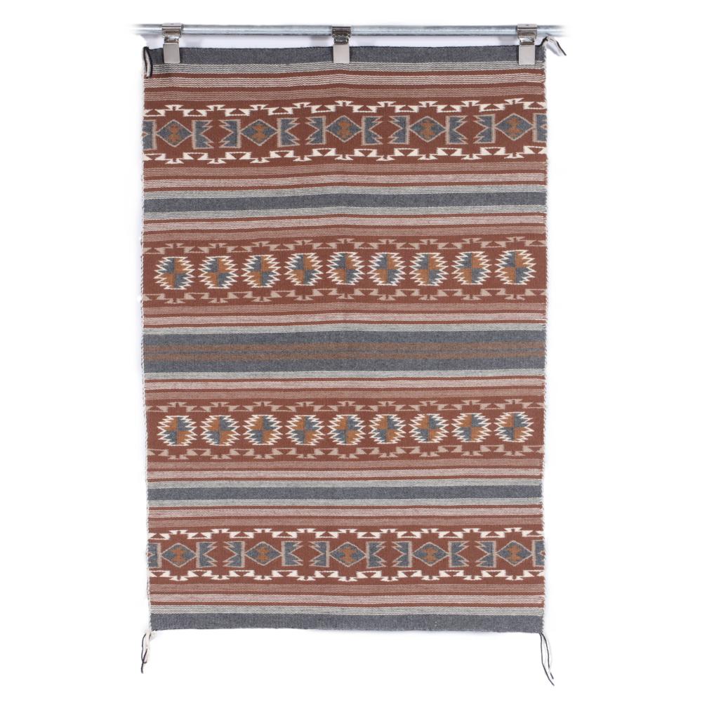 Appraisal: NAVAJO BANDED CRYSTAL WEAVING RUG WITH VEGETAL DYES CA S