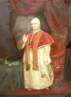 Appraisal: European School early th century- Portrait of a Pope standing