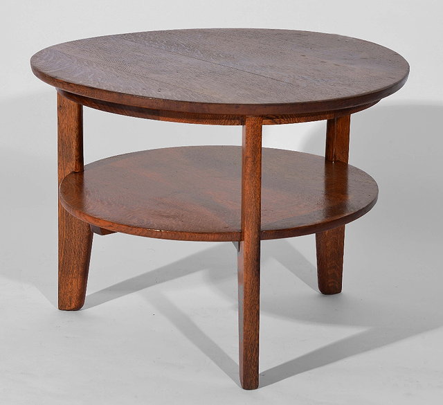 Appraisal: Gordon Russell oak circular side tablecirca s with Gordon Russell