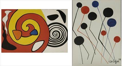 Appraisal: After Alexander Calder - Balloons Screen print signed and dated