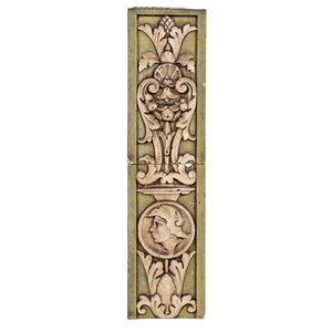 Appraisal: A Terra Cotta Two-Part Panel from a Commercial Building in