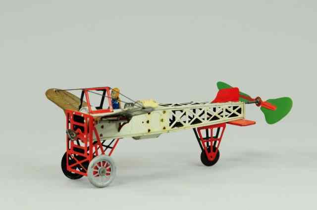 Appraisal: BLERIOT AIRPLANE Orobr Germany Bleriot airplane done in lithographed tin