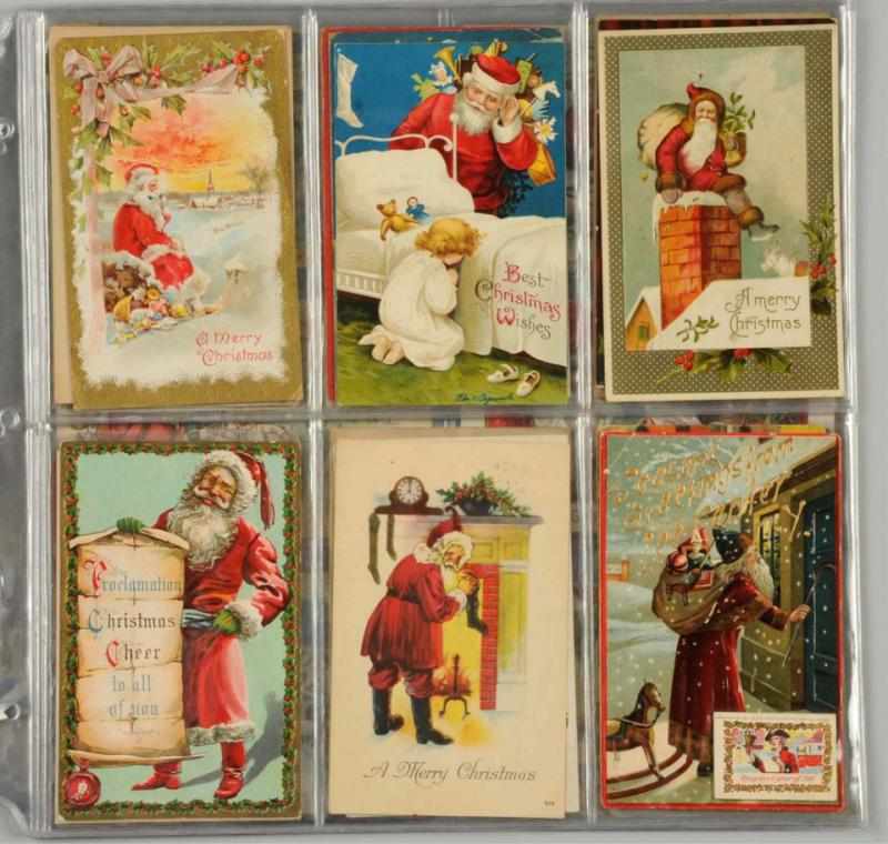 Appraisal: Lot of Santa Postcards Includes eight transportation three Tucks and