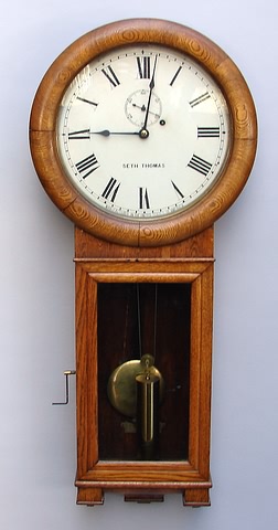 Appraisal: Seth Thomas day time only weight driven movement oak case