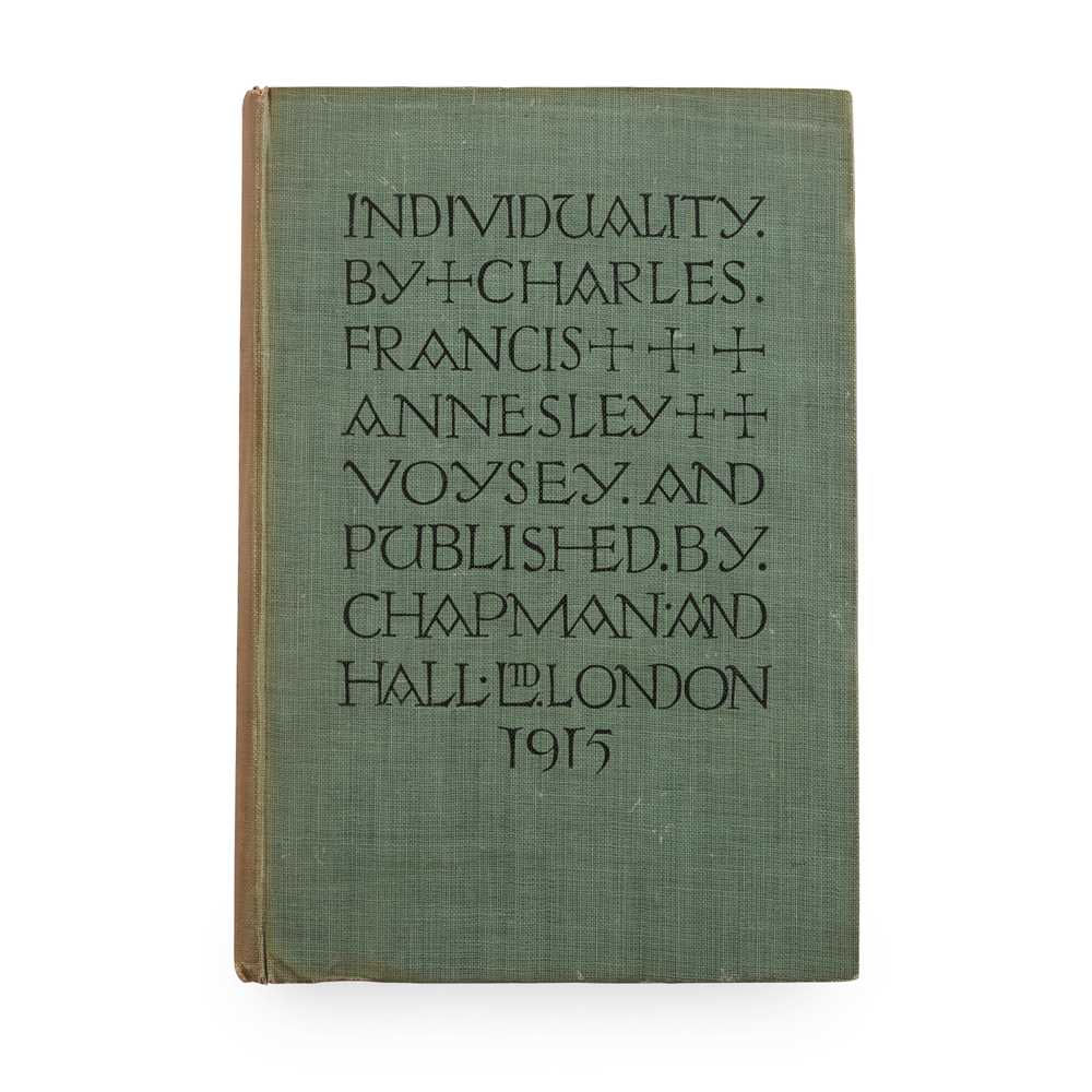 Appraisal: C F A VOYSEY - 'INDIVIDUALITY' PUBLISHED first edition Chapman