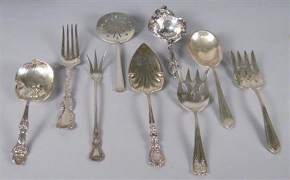 Appraisal: Nine American sterling silver flatware pieces Comprising an R Blackinton