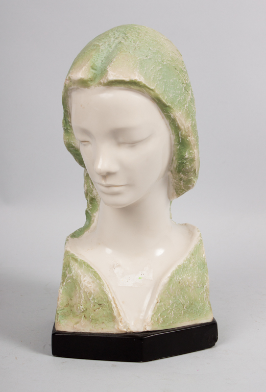 Appraisal: Victor Glinsky Ceramic woman's head Russian American - stylized bust