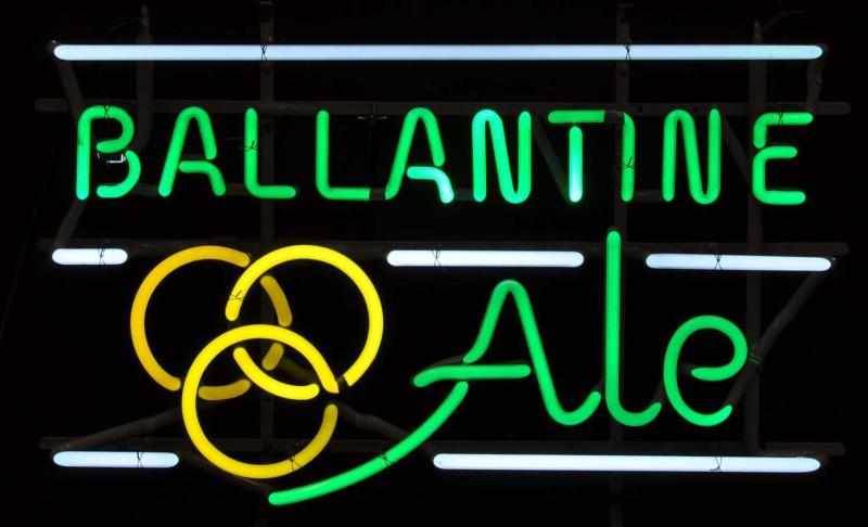 Appraisal: Ballantine -R Ale Lines Neon Sign Description s P Ballantine