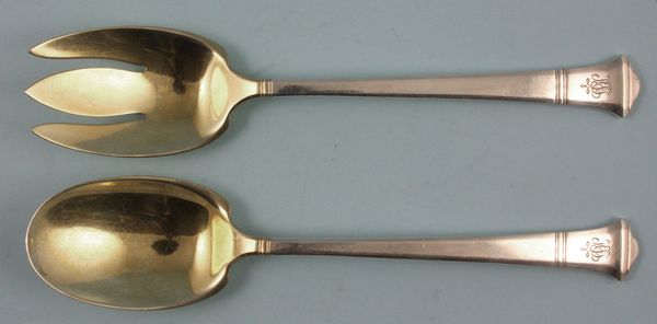 Appraisal: Two piece Tiffany Co sterling silver 'Windham' pattern salad serving