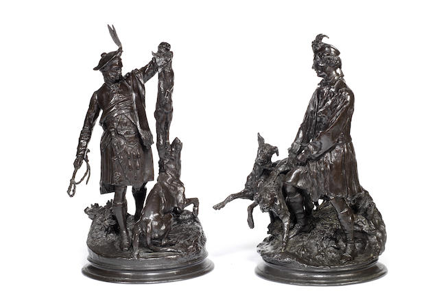 Appraisal: Pierre-Jules M ne French - a pair of bronzes figures