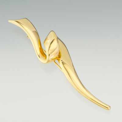 Appraisal: A Ladies' Gold Brooch k yellow gold brooch in the