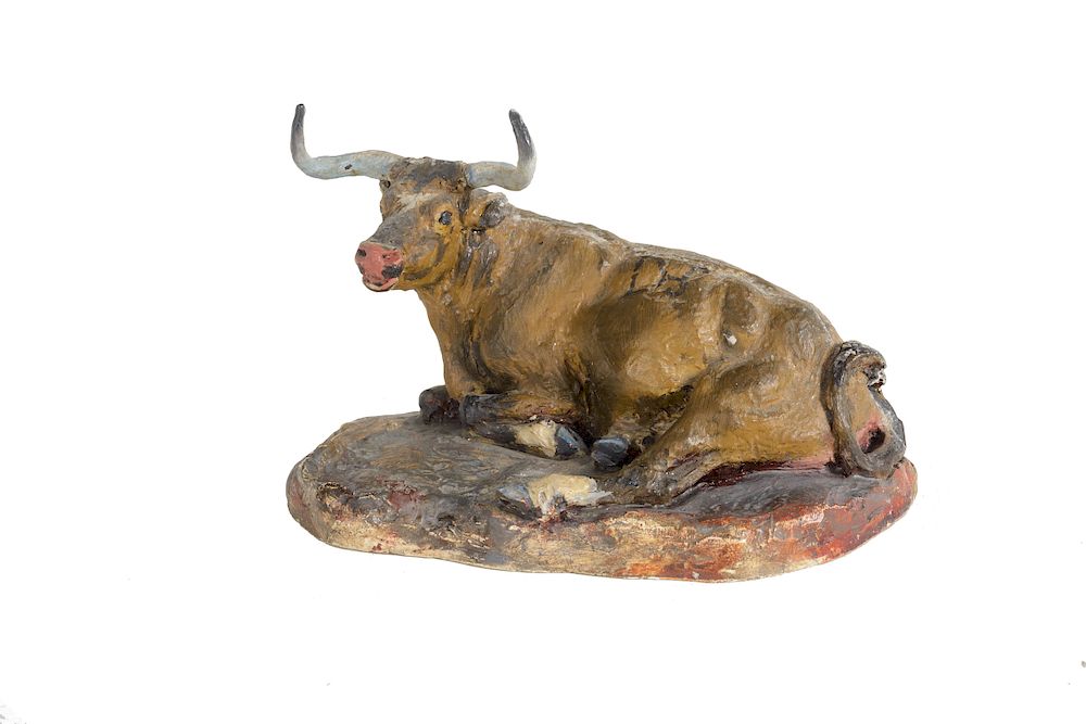 Appraisal: Charles M Russell Reclining Steer Exclusive on Bidsquare CHARLES M