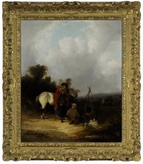 Appraisal: William Shayer Sr British - The Gypsy Encampment not apparently