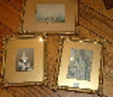 Appraisal: A GILT FRAMED GEORGE BAXTER PRINT AND TWO OTHERS Including