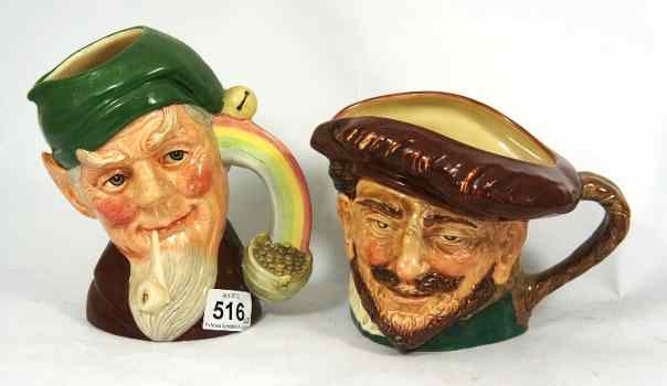 Appraisal: Royal Doulton Large Character Jugs Drake D and Leprechaun D