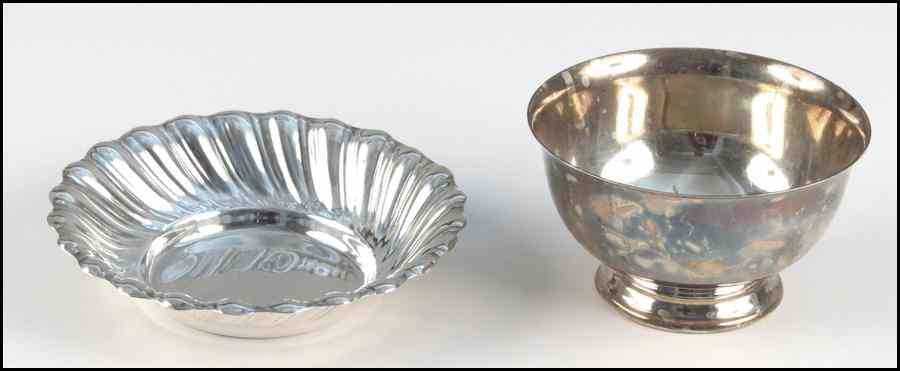 Appraisal: GORHAM STERLING SILVER REVERE REPRODUCTION BOWL Together with a scalloped