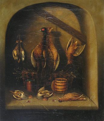 Appraisal: English School th Century Still life of dead game Oil