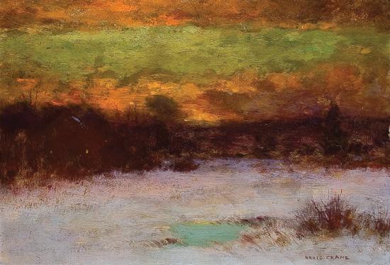 Appraisal: BRUCE CRANE American - Sunset over a Marsh oil on