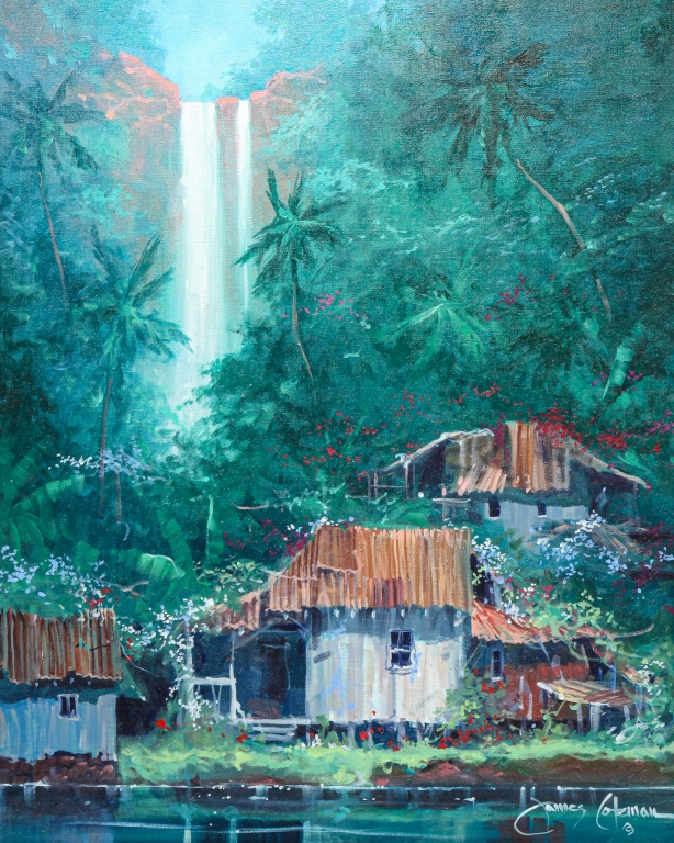 Appraisal: RUSTY ROOFS BY JAMES COLEMAN California Hawaii b Oil on