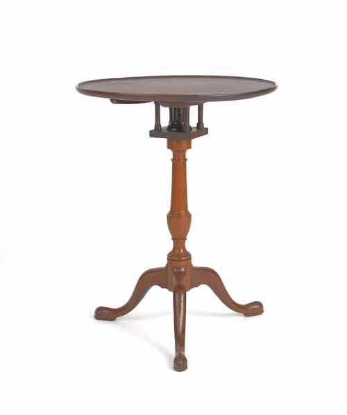 Appraisal: Delaware Valley candlestand ca with an inlaid tilting dished top