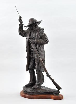 Appraisal: Richard V Greeves American b Mountain Man Bronze with brown