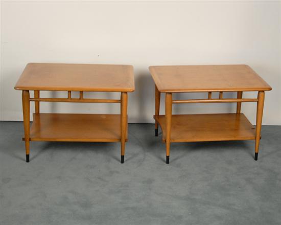 Appraisal: A Pair of M th C Lane Side Tables possibly