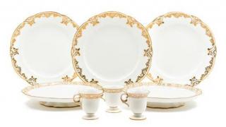 Appraisal: A Sevres Style Porcelain Dessert Service Diameter of dinner plate