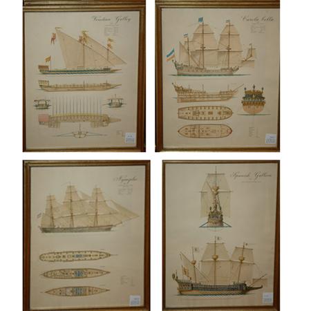 Appraisal: Artist Unknown SHIP STUDIES Four color photoreproductions Estimate -