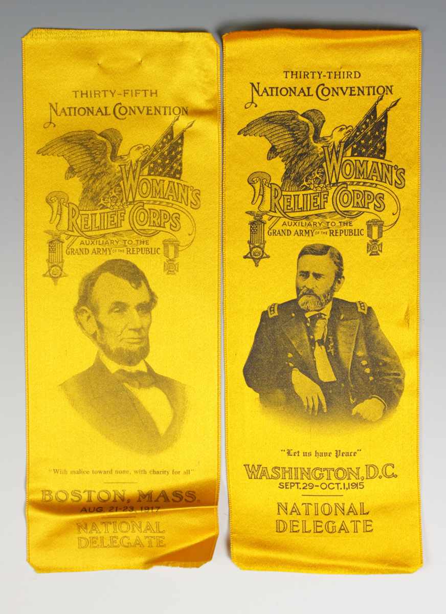 Appraisal: National Convention Ribbons th Convention Lincoln rd Convention Grant Dimensions