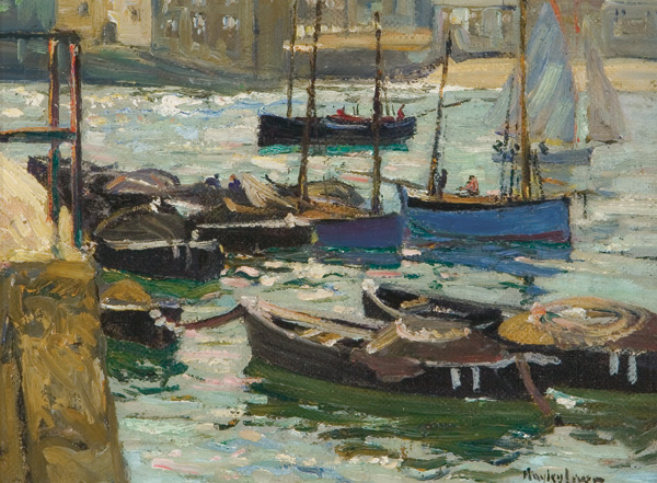 Appraisal: LEVER RICHARD HAYLEY American - At the Docks Cornwall oil