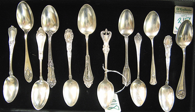 Appraisal: STERLING SILVER FRIENDSHIP SOUVENIR SPOONS pieces most by Gorham dated