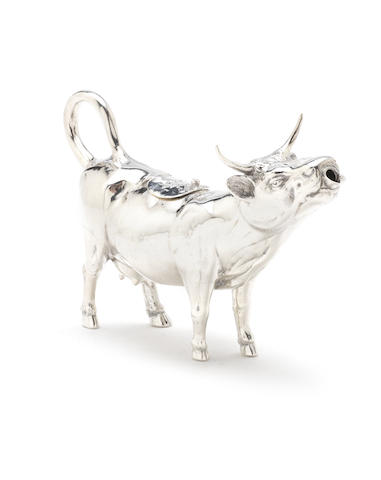 Appraisal: A modern silver cow cream jug bearing import marks for