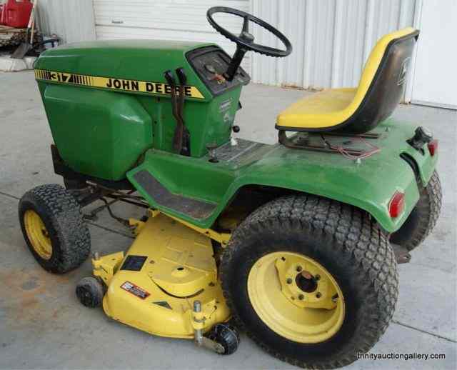 Appraisal: John Deere Lawn Garden TractorSerial C J- which indicates that