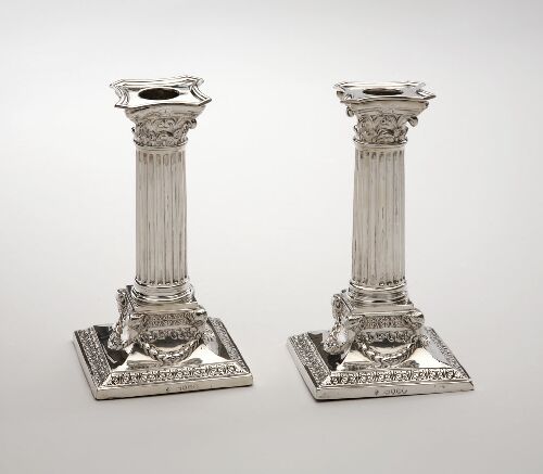 Appraisal: A pair of Victorian table candlesticks by Martin and Hall