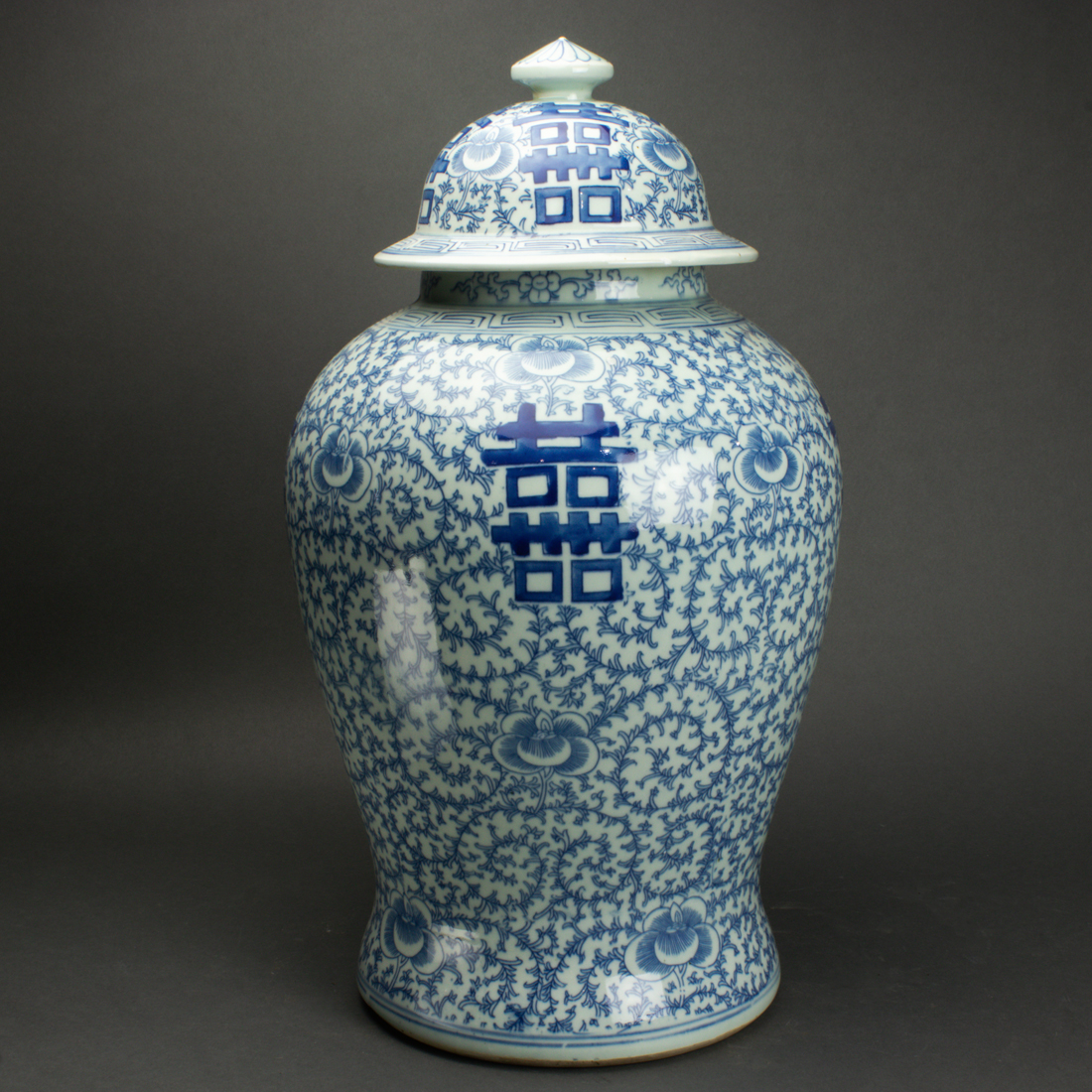 Appraisal: CHINESE BLUE AND WHITE LIDDED GINGER JAR Chinese blue and