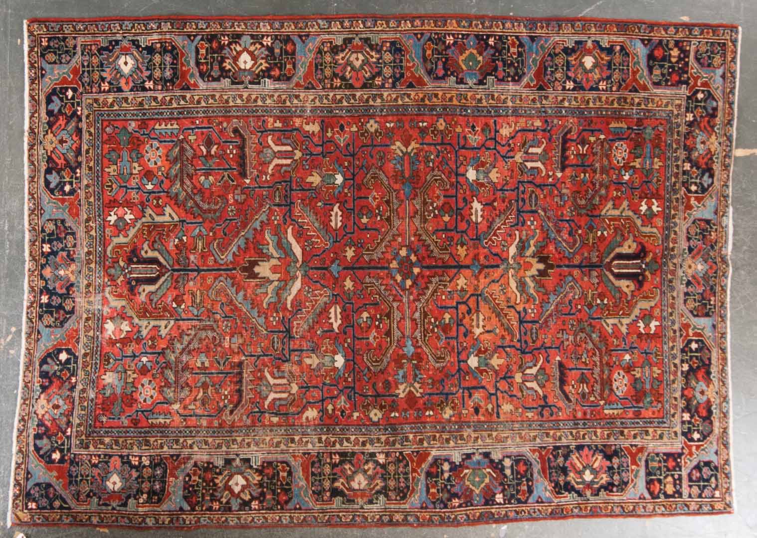 Appraisal: Antique Herez rug approx x Persia circa