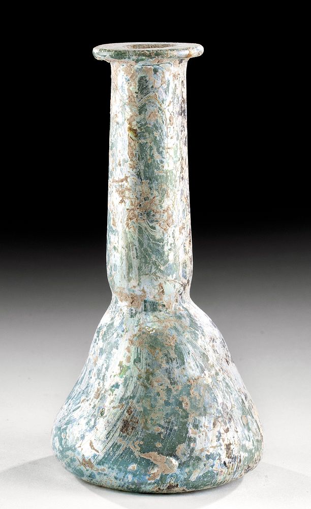 Appraisal: Roman Glass Unguentarium w Fine Iridescence Roman early Imperial Period