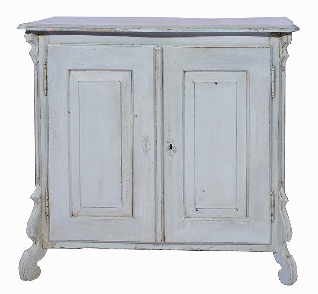 Appraisal: A LATE TH CENTURY FRENCH PAINTED PINE SIDE CABINET two